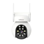 SriHome SH052 Wifi 5MP Wireless PTZ IP AI Auto Tracking Sound&Light Alarm Starlight Color Night Vision Outdoors Surveillance Camera