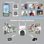 SriHome SH052 Wifi 5MP Wireless PTZ IP AI Auto Tracking Sound&Light Alarm Starlight Color Night Vision Outdoors Surveillance Camera - Image 16