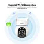 SriHome SH052 Wifi 5MP Wireless PTZ IP AI Auto Tracking Sound&Light Alarm Starlight Color Night Vision Outdoors Surveillance Camera - Image 7