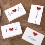 3D Heart Valentine Day Greeting Card Blessings Messages Cards with Envelopes - Image 2