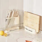 Cream Style Kitchen Storage Rack Knife Holder Chopping Board - Image 4