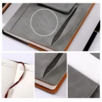 A5 Imitation Fabric PU Leather Notebook Notepad Multi-pocket Journal Planner - Image 5
