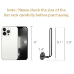 L-Shaped Iron Wire Rack Baseball Cap Storage Stand Wall Mounted Hat Holder - Image 3