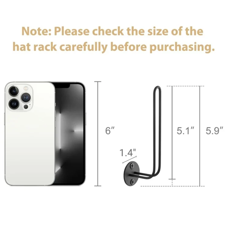 TBD06044018_B2.webp L-Shaped Iron Wire Rack Baseball Cap Storage Stand Wall Mounted Hat Holder - Image 3