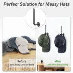 L-Shaped Iron Wire Rack Baseball Cap Storage Stand Wall Mounted Hat Holder - Image 5