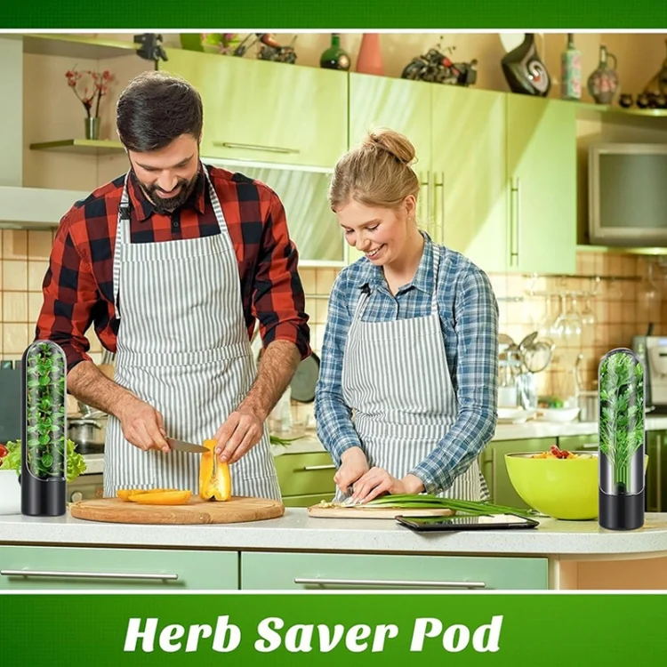 TBD06044019_B5.webp Herb Crisper Vegetable Keep Fresh Container Cilantro Herb Storage Container - Image 6