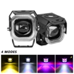 Motorcycle Vehicle Multi-Mode Spotlight Angel Eye Aperture LED Spotlight - Image 2
