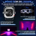 Motorcycle Vehicle Multi-Mode Spotlight Angel Eye Aperture LED Spotlight - Image 3