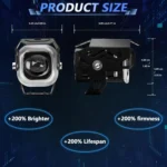 Motorcycle Vehicle Multi-Mode Spotlight Angel Eye Aperture LED Spotlight - Image 6