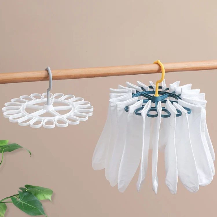 TBD06044054_B1.webp 360 Degree Rotatable Sock Hanger With 20 Clips Round Laundry Drying Rack - Image 2
