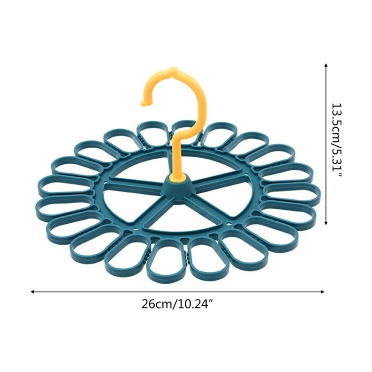 TBD06044054_B7.webp 360 Degree Rotatable Sock Hanger With 20 Clips Round Laundry Drying Rack - Image 8