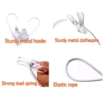 Outdoor Travel Retractable Windproof Clothesline with 12 Clips - Image 3