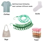 Outdoor Travel Retractable Windproof Clothesline with 12 Clips - Image 6