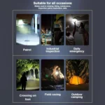 Outdoor LED Flashlight Multi-Functional Camping Lighting Flashlight Portable Rechargeable Work Lamp - Image 16