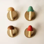 Wooden Mushroom Shape Punch-Free Coat Hook Home Decoration Storage Hook - Image 4
