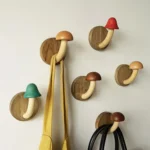 Wooden Mushroom Shape Punch-Free Coat Hook Home Decoration Storage Hook - Image 5
