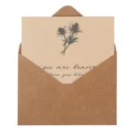 6pcs /Set DIY Thank You Printed Greeting Cards Valentine Day Greeting Message Card - Image 2