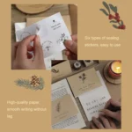 6pcs /Set DIY Thank You Printed Greeting Cards Valentine Day Greeting Message Card - Image 4