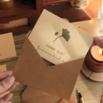 6pcs /Set DIY Thank You Printed Greeting Cards Valentine Day Greeting Message Card - Image 6