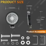 4 Inch Round Mixed Luminous Double-Circle Angel Eye Work Light - Image 7