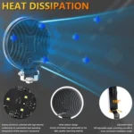 4 Inch Round Mixed Luminous Double-Circle Angel Eye Work Light - Image 8