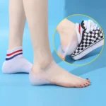 1pair Invisible Height Increasing Insole Silicone Sole Breathable Heel Pads - Image 2