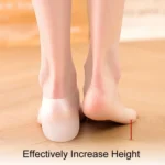 1pair Invisible Height Increasing Insole Silicone Sole Breathable Heel Pads - Image 5