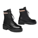 Women Fall And Winter Martin Boots England Style Thick Bottom Short Boots - Image 3