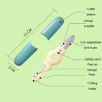 5 In 1 Multifunctional Fruit Knife Camping Travel Portable Pocket Knives - Image 3