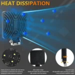 4 Inch Square Mixed Light Double-Circle Angel Eye Work Light - Image 8