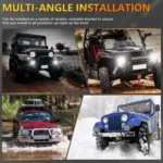 4 Inch Square Mixed Light Double-Circle Angel Eye Work Light - Image 9