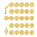 28 In 1 Wood Burning Solder Tips Uppercase Alphabet Chiseled Tips Blades Pyrography Tool - Image 2