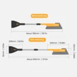 Car Multifunctional Telescopic Snow Shovel Glass Defrost De-icing Brush Winter Cleaning Tools - Image 3