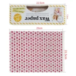 50sheets /Pack Food Wrapping Paper Baking Wax Paper Grease Proof Waterproof Liners - Image 3