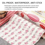 50sheets /Pack Food Wrapping Paper Baking Wax Paper Grease Proof Waterproof Liners - Image 4