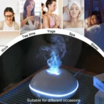 SD13 200ML Car USB Flame Aromatherapy Diffuser Home LED Night Light Silent Mist Humidifier - Image 15