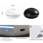 SD13 200ML Car USB Flame Aromatherapy Diffuser Home LED Night Light Silent Mist Humidifier - Image 3