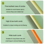 Cats And Dogs Long Hair Knotting Brush Pets Stainless Steel Detangling Comb - Image 5