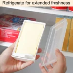 Household Square Butter Cutting Crisper With Lid Kitchen Cheese Storage Box - Image 8