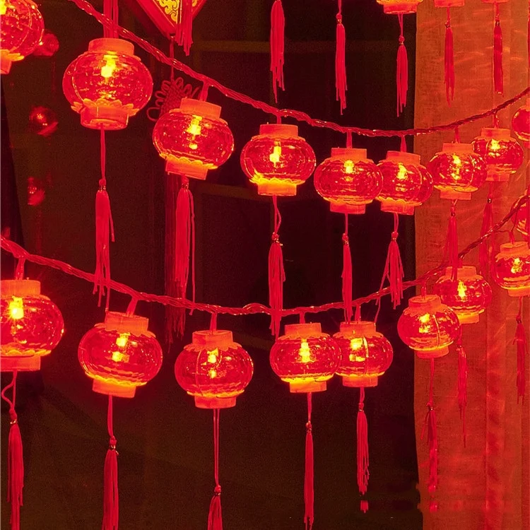 New Year Chinese Red Lantern LED Lights