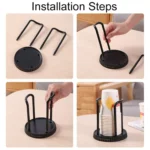 Household Disposable Cup Storage Rack Multifunctional Desktop Coffee Cup Shelf Cup Dispenser - Image 6