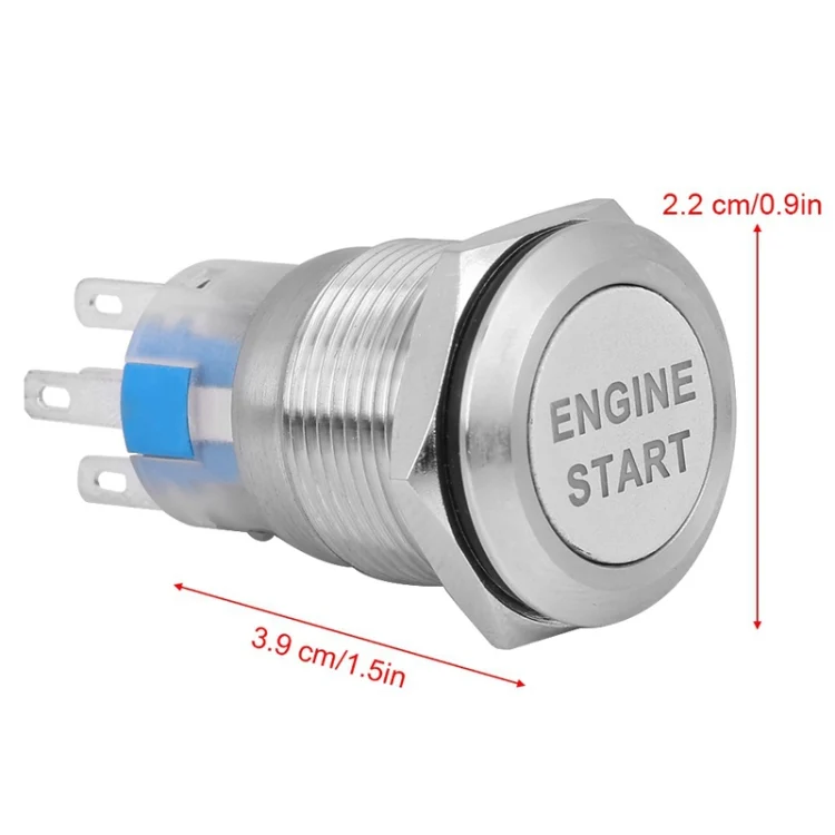 TBD06044389_B2.webp 19MM Car Modification One-Button Start Switch Waterproof LED Metal Button - Image 3