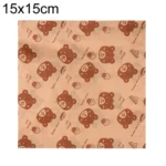 100sheets /Pack Bear Pattern Greaseproof Paper Baking Wrapping Paper Food Basket Liners Paper