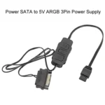 5V 3Pin To SATA Power Motherboard RGB Lighting Controller Cable For Chassis Fan - Image 2