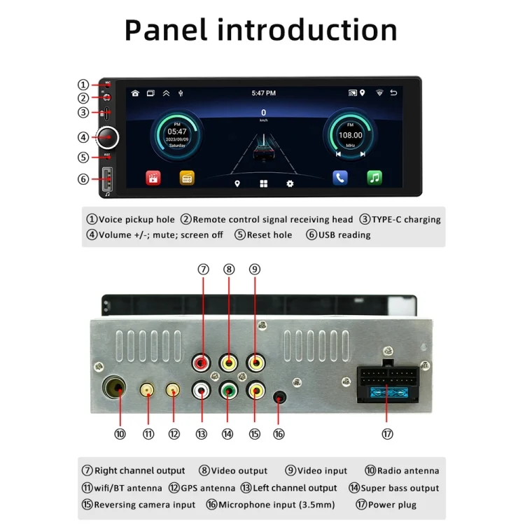 TBD06044409_B2.webp Car Universal Radio Wireless Bluetooth Hands-Free Android Navigation - Image 3