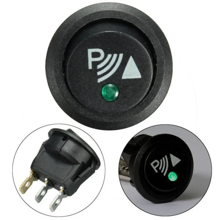 TBD06044410_B3.webp Round 3Pin Rocker Switch LED Light 12V Car Modification Reverse Sensor Switch - Image 4