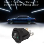 Round 3Pin Rocker Switch LED Light 12V Car Modification Reverse Sensor Switch - Image 5