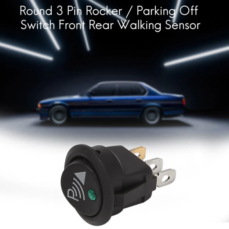 TBD06044410_B4.webp Round 3Pin Rocker Switch LED Light 12V Car Modification Reverse Sensor Switch - Image 5