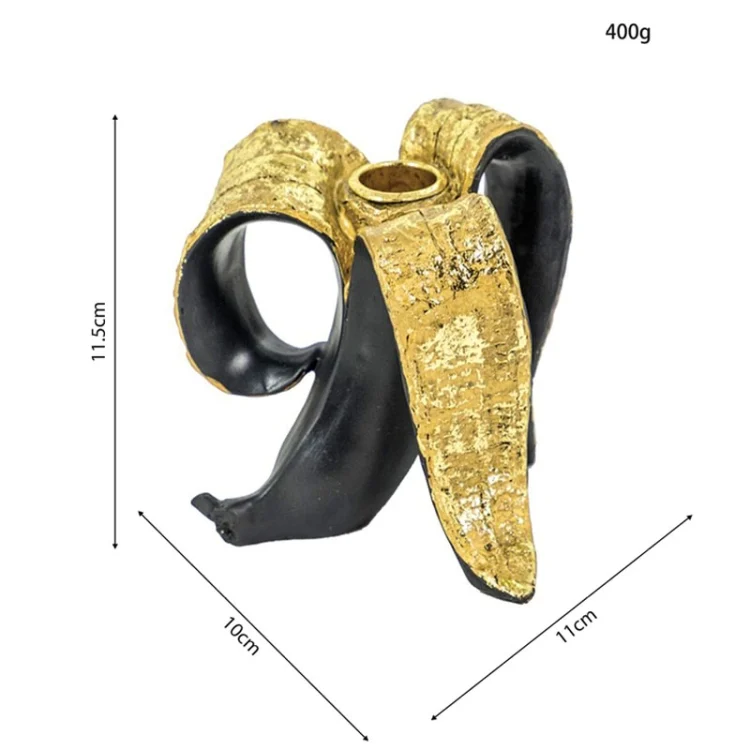 TBD06044424_B1.webp Banana Candle Holder Home Desktop Decorations Banana Peel Candle-Holder Resin Ornament - Image 2