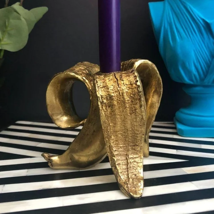 TBD06044424_B2.webp Banana Candle Holder Home Desktop Decorations Banana Peel Candle-Holder Resin Ornament - Image 3